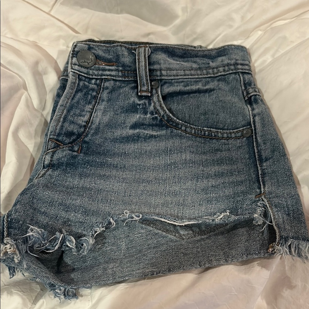 Free People Distressed Denim Shorts